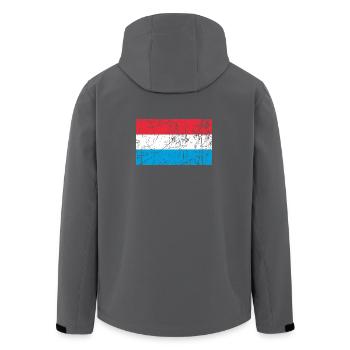 Luxemburg Luxemburg Luxemburg Fahne Flagge - Recycelte Männer Softshell-Jacke von Stanley/Stella - Schwarz - Hinten - AI Model Male 185 light (185cm)