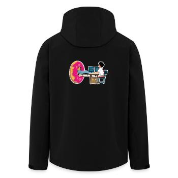 Geschenk Manip Radio Scanner Irm Donut Radiologie - Recycelte Männer Softshell-Jacke von Stanley/Stella - Schwarz - Hinten - AI Model Male 185 light (185cm)