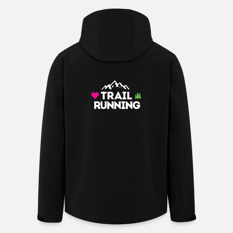 J’adore le Trail Running - Veste softshell homme en polyester recyclé Stanley/Stella - noir