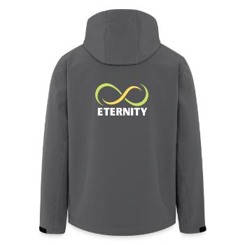 Emblème du ruban de l’infini de l’éternité - Veste softshell homme en polyester recyclé Stanley/Stella - charbon - Dos - AI Model Male 185 light (185cm)