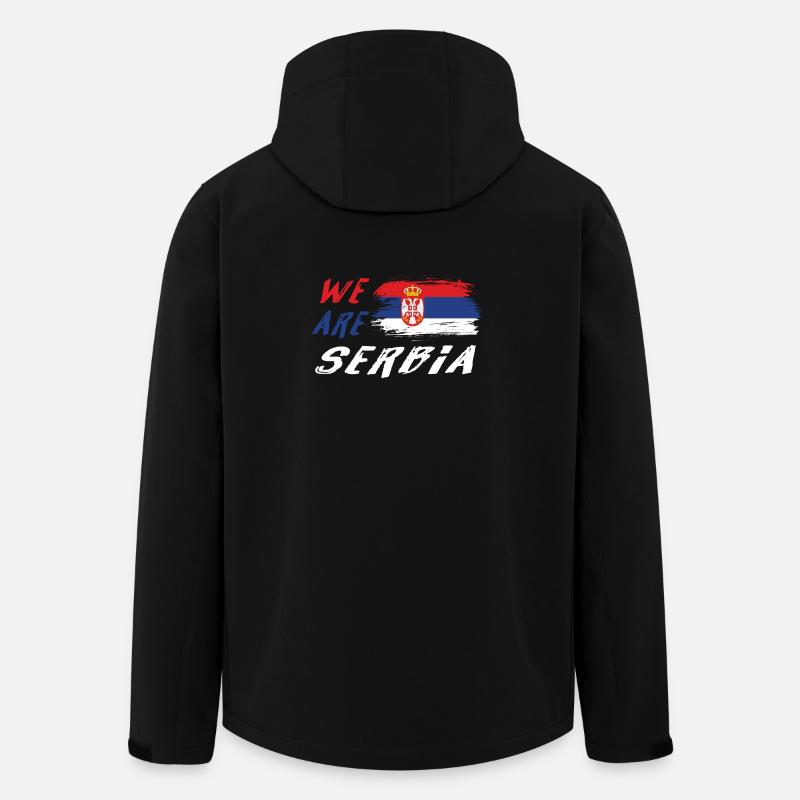 Wir sind Serbien - Recycelte Männer Softshell-Jacke von Stanley/Stella - Schwarz