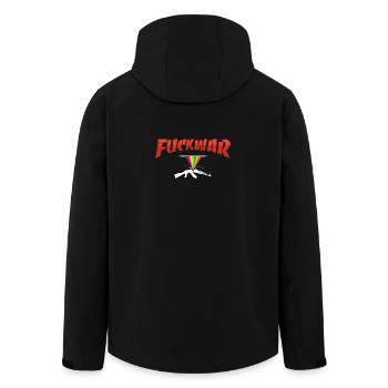 Fuckwar Rainbow Guns - Recycelte Männer Softshell-Jacke von Stanley/Stella - Schwarz - Hinten - AI Model Male 185 light (185cm)