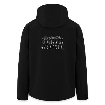 Ich kriege alles gebacken! Kochen, backen, Kuchen - Recycelte Männer Softshell-Jacke von Stanley/Stella - Schwarz - Hinten - AI Model Male 185 light (185cm)