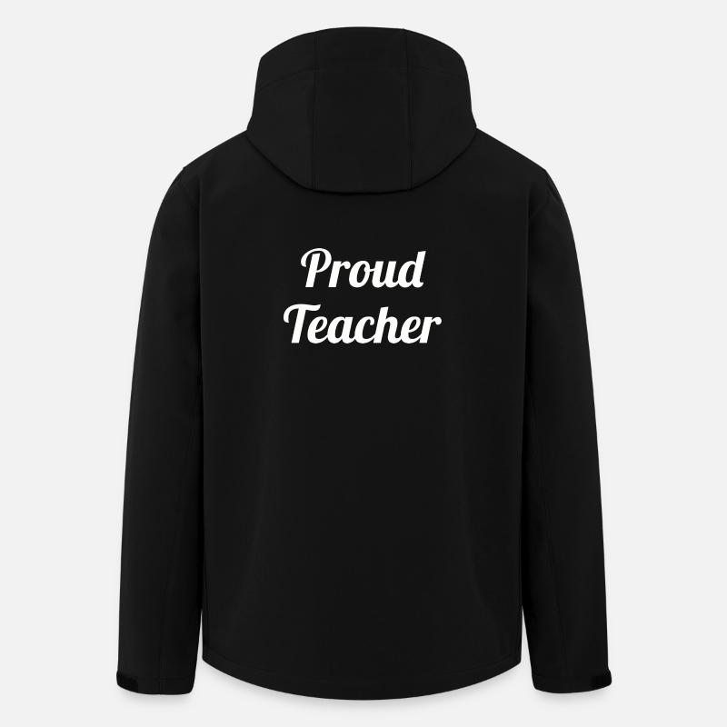 Mutiges stolzes Lehrer-Typografie-Design - Recycelte Männer Softshell-Jacke von Stanley/Stella - Schwarz