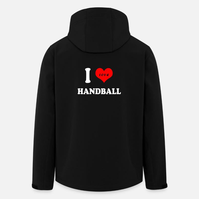 Ich liebe Handball - Recycelte Männer Softshell-Jacke von Stanley/Stella - Schwarz