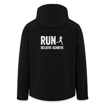 Marathon - Run. Believe. Achieve. - Men’s Recycled Softshell Jacket by Stanley/Stella - black - Back - AI Model Male 185 light (185cm)