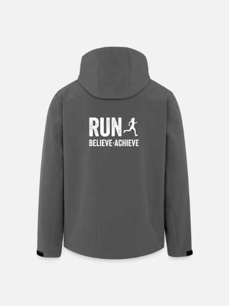 Marathon - Run. Believe. Achieve. - Men’s Recycled Softshell Jacket by Stanley/Stella - black