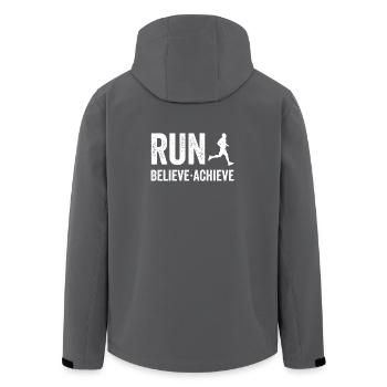 Marathon - Run. Believe. Achieve. - Men’s Recycled Softshell Jacket by Stanley/Stella - anthracite - Back - AI Model Male 185 light (185cm)