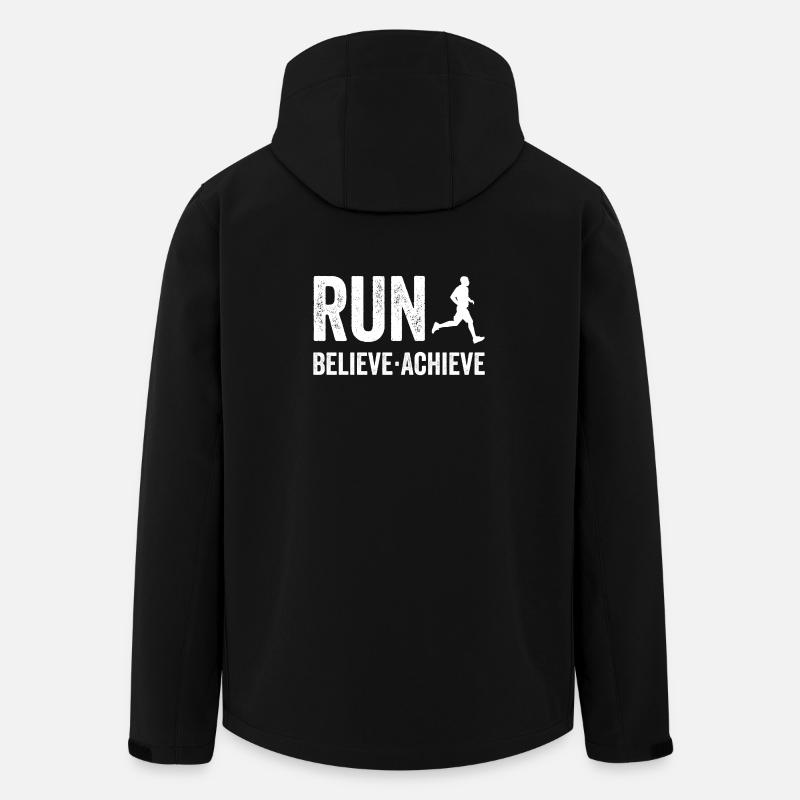Marathon - Run. Believe. Achieve. - Men’s Recycled Softshell Jacket by Stanley/Stella - black