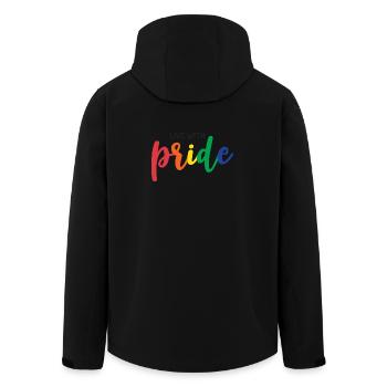 Live With Pride - Men’s Recycled Softshell Jacket by Stanley/Stella - black - Back - AI Model Male 185 light (185cm)