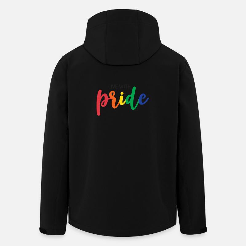 Live With Pride - Men’s Recycled Softshell Jacket by Stanley/Stella - black