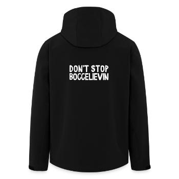 Dont Stop Boccelievin Ball with Jack Bocci Game - Men’s Recycled Softshell Jacket by Stanley/Stella - black - Back - AI Model Male 185 light (185cm)