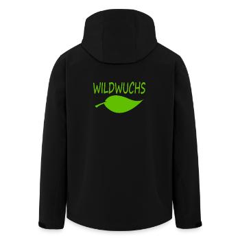 WILDWUCHS - Recycelte Männer Softshell-Jacke von Stanley/Stella - Schwarz - Hinten - AI Model Male 185 light (185cm)