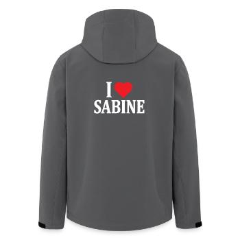 T-Shirt I love Sabine T-Shirt Geschenkidee - Recycelte Männer Softshell-Jacke von Stanley/Stella - Anthrazit - Hinten - AI Model Male 185 light (185cm)