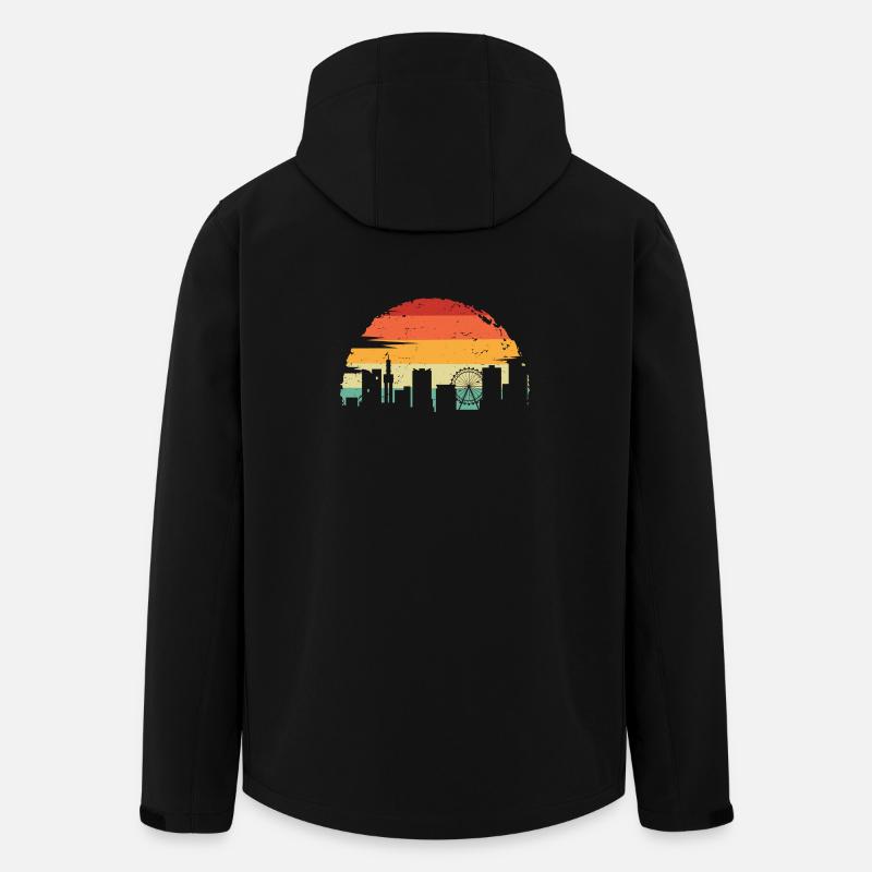 Sunset Skyline Gradient - Men’s Recycled Softshell Jacket by Stanley/Stella - black