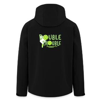 Pickleball-Spieler - Recycelte Männer Softshell-Jacke von Stanley/Stella - Schwarz - Hinten - AI Model Male 185 light (185cm)