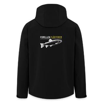 Forellen Flüsterer - Recycelte Männer Softshell-Jacke von Stanley/Stella - Schwarz - Hinten - AI Model Male 185 light (185cm)