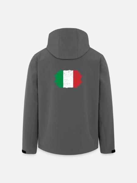 Italian Flag Brush Stroke - Men’s Recycled Softshell Jacket by Stanley/Stella - black