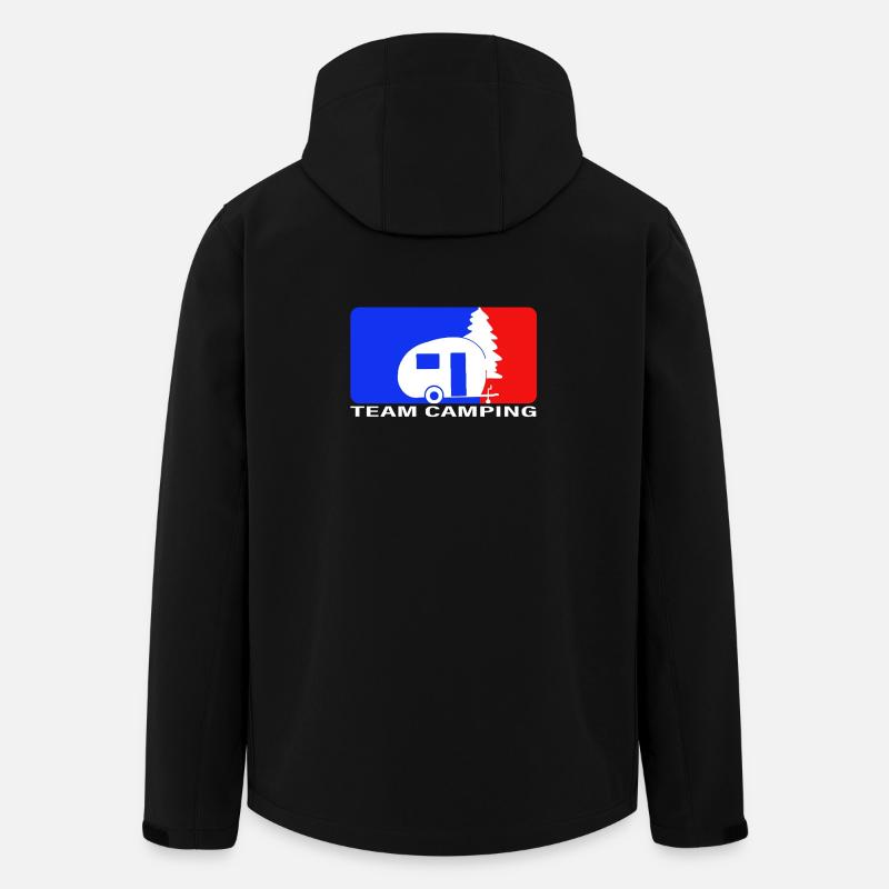 Team Camping - Recycelte Männer Softshell-Jacke von Stanley/Stella - Schwarz
