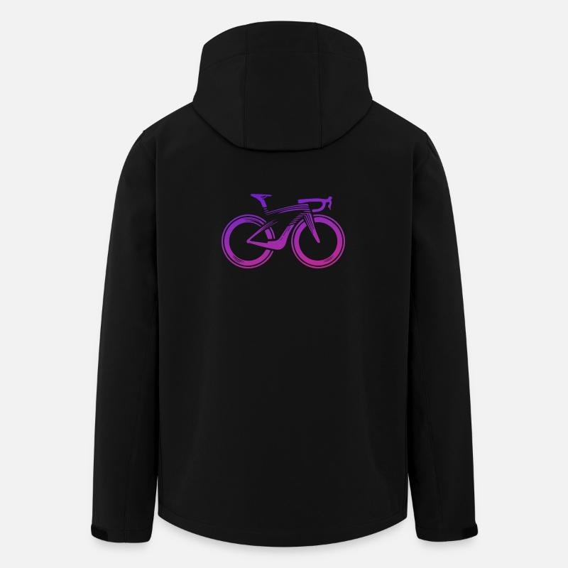 Abstract bicycle design in purple - Men’s Recycled Softshell Jacket by Stanley/Stella - black