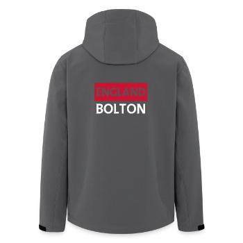 England-Modell des Bolton-Wimpels - Recycelte Männer Softshell-Jacke von Stanley/Stella - Schwarz - Hinten - AI Model Male 185 light (185cm)