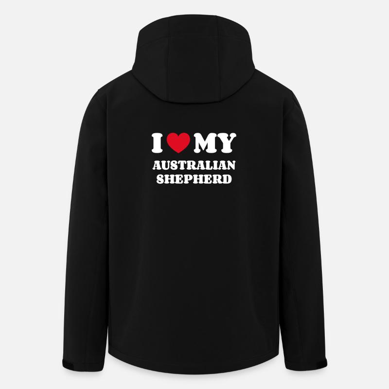 I Love my AUSTRALIAN SHEPHERD - Men’s Recycled Softshell Jacket by Stanley/Stella - black