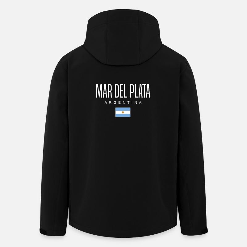 Mardelplata Argentine Argentin - Veste softshell homme en polyester recyclé Stanley/Stella - noir