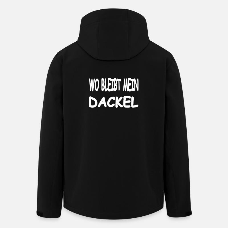 Dackel - Recycelte Männer Softshell-Jacke von Stanley/Stella - Schwarz
