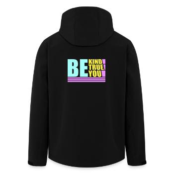 Sois gentil, sois sincère, sois toi-même, un amour de soi inspirant - Veste softshell homme en polyester recyclé Stanley/Stella - noir - Dos - AI Model Male 185 light (185cm)