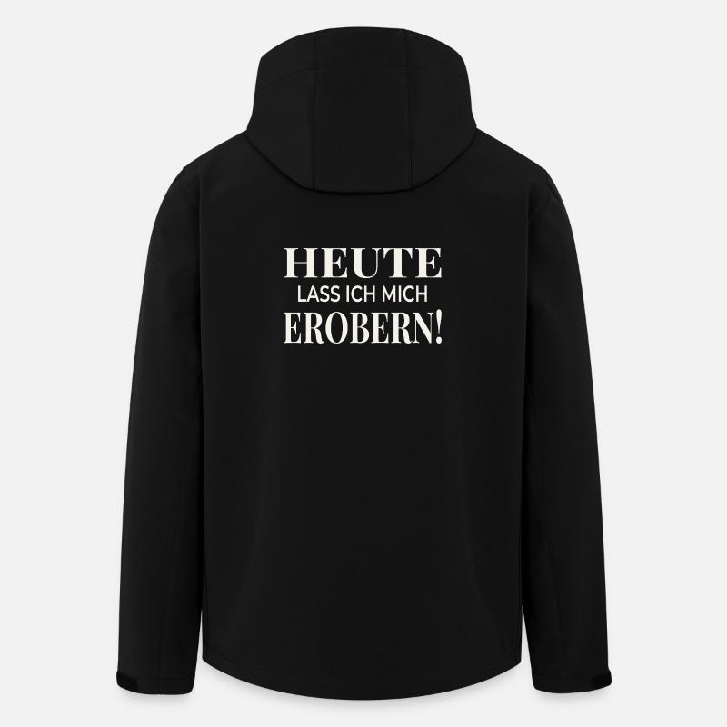 Heute lass ich mich erobern! - Recycelte Männer Softshell-Jacke von Stanley/Stella - Schwarz