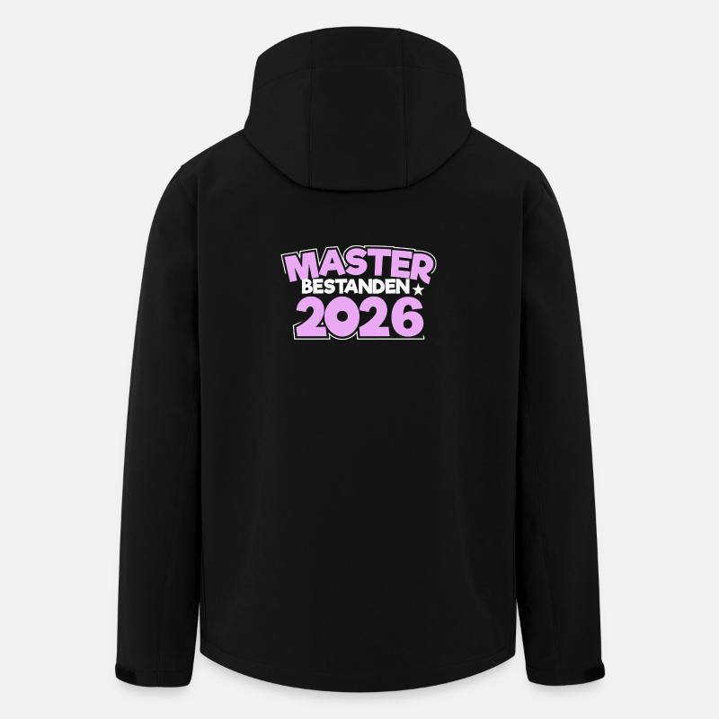 Master 2026 Diplôme - Veste softshell homme en polyester recyclé Stanley/Stella - noir