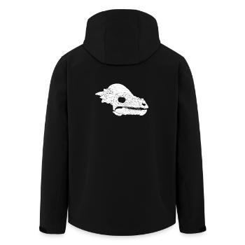 Crâne fossile de Pachycephalosaurus - Veste softshell homme en polyester recyclé Stanley/Stella - noir - Dos - AI Model Male 185 light (185cm)