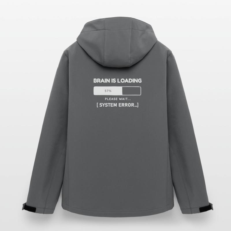 Brain is Loading System Error – Lustiger Spruch Recycelte Männer Softshell-Jacke von Stanley/Stella