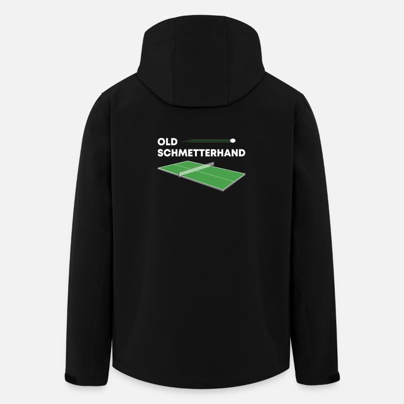 Table Tennis Old Schmetterhand Saying - Men’s Recycled Softshell Jacket by Stanley/Stella - black