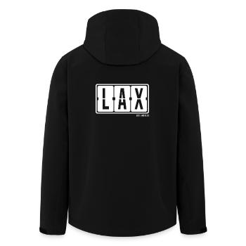 Los Angeles LAX, City Souvenir T-Shirt, Mütze, Bag - Recycelte Männer Softshell-Jacke von Stanley/Stella - Schwarz - Hinten - AI Model Male 185 light (185cm)