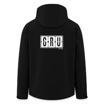 São Paulo GRU, City Souvenir Hoodie, Bag, Mug - Men’s Recycled Softshell Jacket by Stanley/Stella - black - Back - AI Model Male 185 light (185cm)