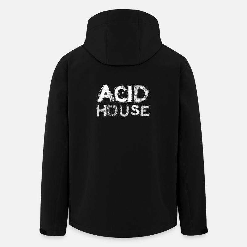 Acid House Bold Print - Recycelte Männer Softshell-Jacke von Stanley/Stella - Schwarz
