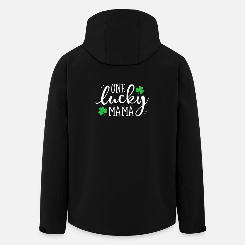 Ein Lucky Mama Clover Tee - Recycelte Männer Softshell-Jacke von Stanley/Stella - Schwarz