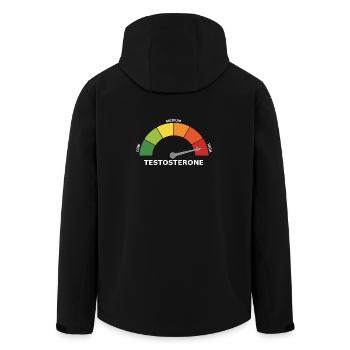 Testosterone Weight Training Gym Pumper Low Cortisol JGA - Men’s Recycled Softshell Jacket by Stanley/Stella - black - Back - AI Model Male 185 light (185cm)