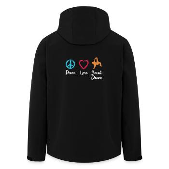 Frieden Liebe Breakdance - Recycelte Männer Softshell-Jacke von Stanley/Stella - Schwarz - Hinten - AI Model Male 185 light (185cm)