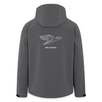 Gorch Fock - Marine Segelschiff Albatros - Recycelte Männer Softshell-Jacke von Stanley/Stella - Schwarz - Hinten - AI Model Male 185 light (185cm)