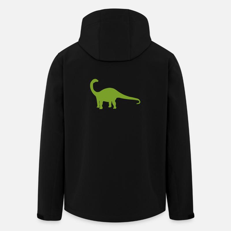 Silhouette de dinosaure vert - Veste softshell homme en polyester recyclé Stanley/Stella - noir