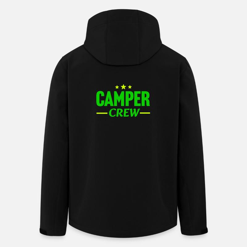 Équipe camping-campeur - Veste softshell homme en polyester recyclé Stanley/Stella - noir