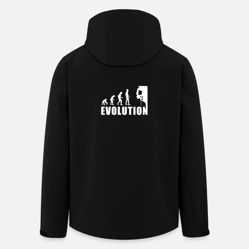 EVOLUTION Climbing Mountaineering Climbing Gift - Men’s Recycled Softshell Jacket by Stanley/Stella - black