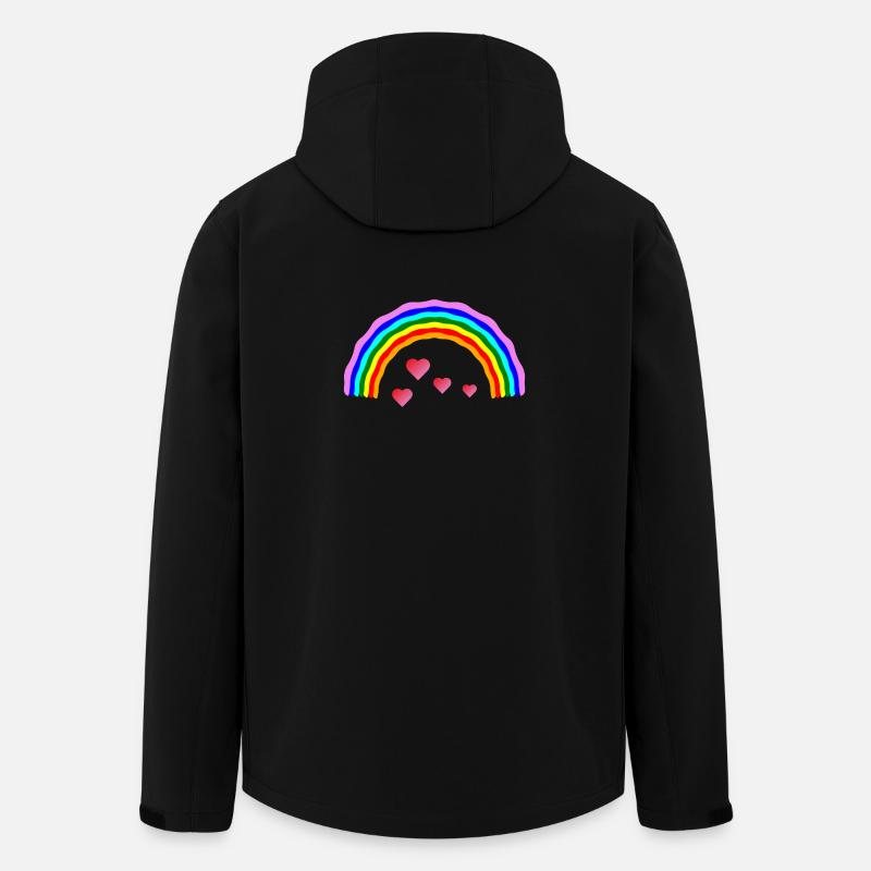 Regenbogenherz Regenbogenherz - Recycelte Männer Softshell-Jacke von Stanley/Stella - Schwarz