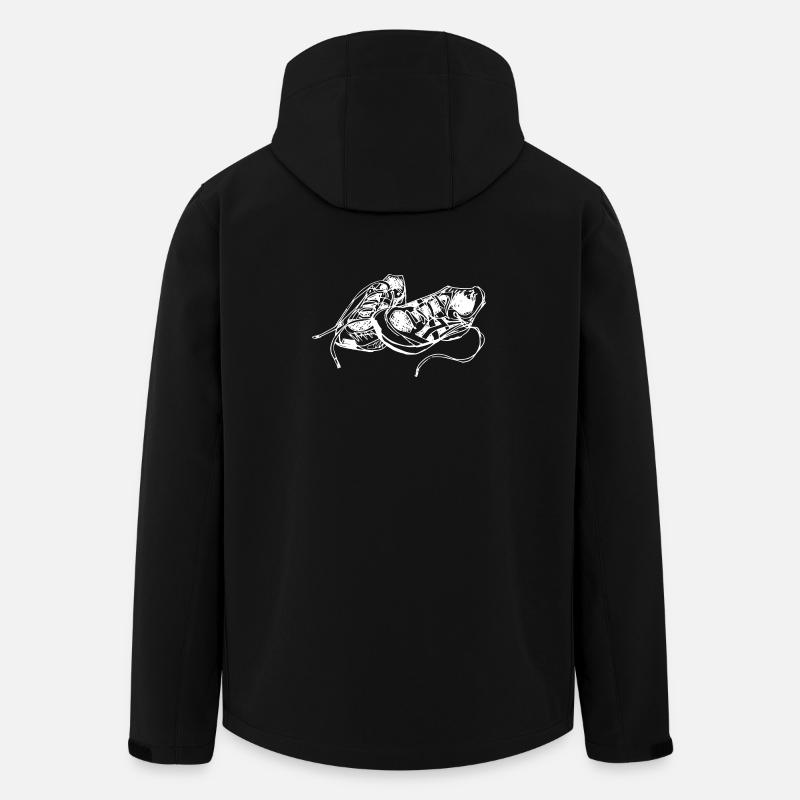 Handgezeichnete Sneaker Skizze - Recycelte Männer Softshell-Jacke von Stanley/Stella - Schwarz