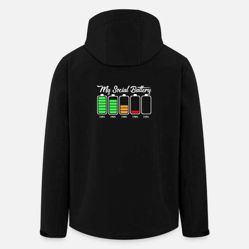 My Social Battery Icon Tee - Men’s Recycled Softshell Jacket by Stanley/Stella - black