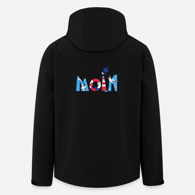 Moin Kinder Motiv - Recycelte Männer Softshell-Jacke von Stanley/Stella - Schwarz