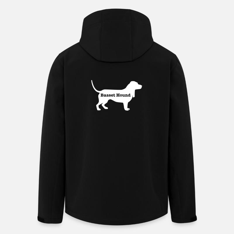 Basset Hound - Recycelte Männer Softshell-Jacke von Stanley/Stella - Schwarz