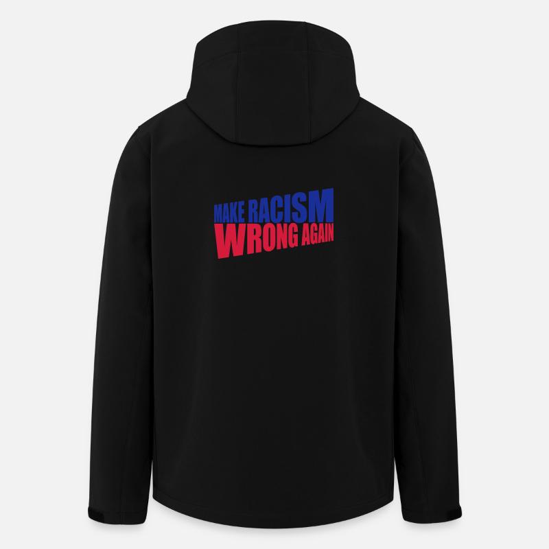 make racism wrong again - Recycelte Männer Softshell-Jacke von Stanley/Stella - Schwarz